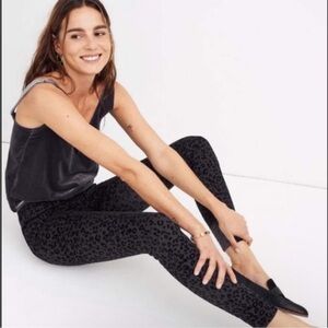 Madewell Mid Rise Leopard Print Skinny Jeans